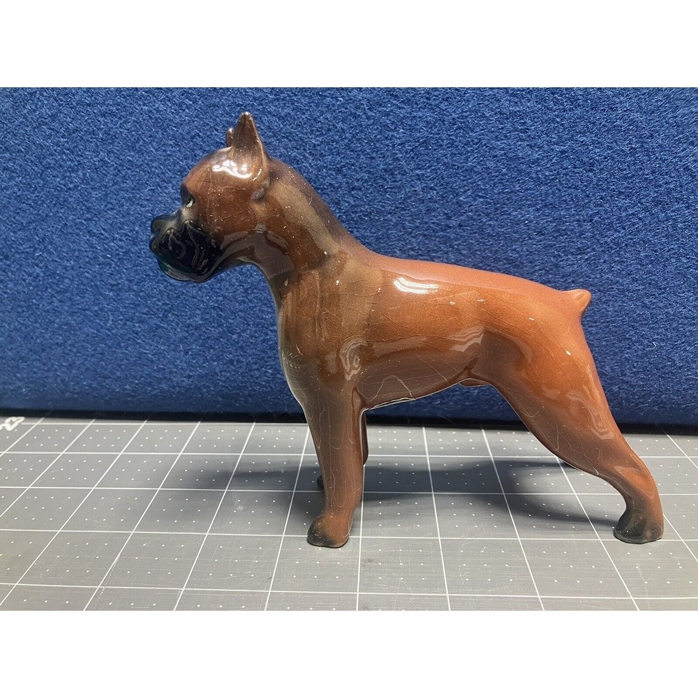 Boxer "Robert Simmons" Large Dog Figurine with‎ Sticker Vintage